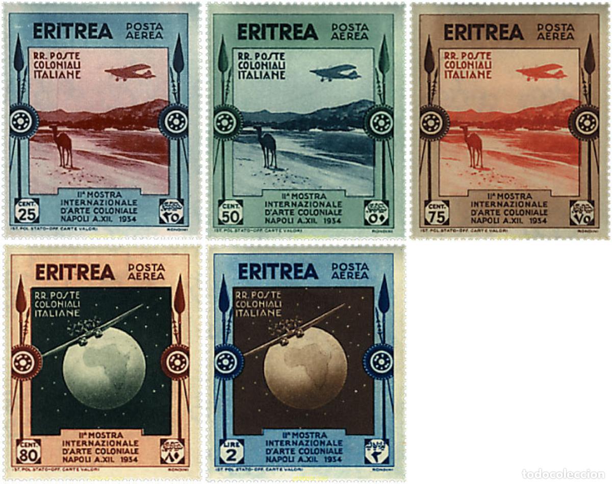 Sellos: 579367 MNH ERITREA. Colonia italiana 1934 2 EXPOSICION DE ARTE COLONIAL EN NAPOLES