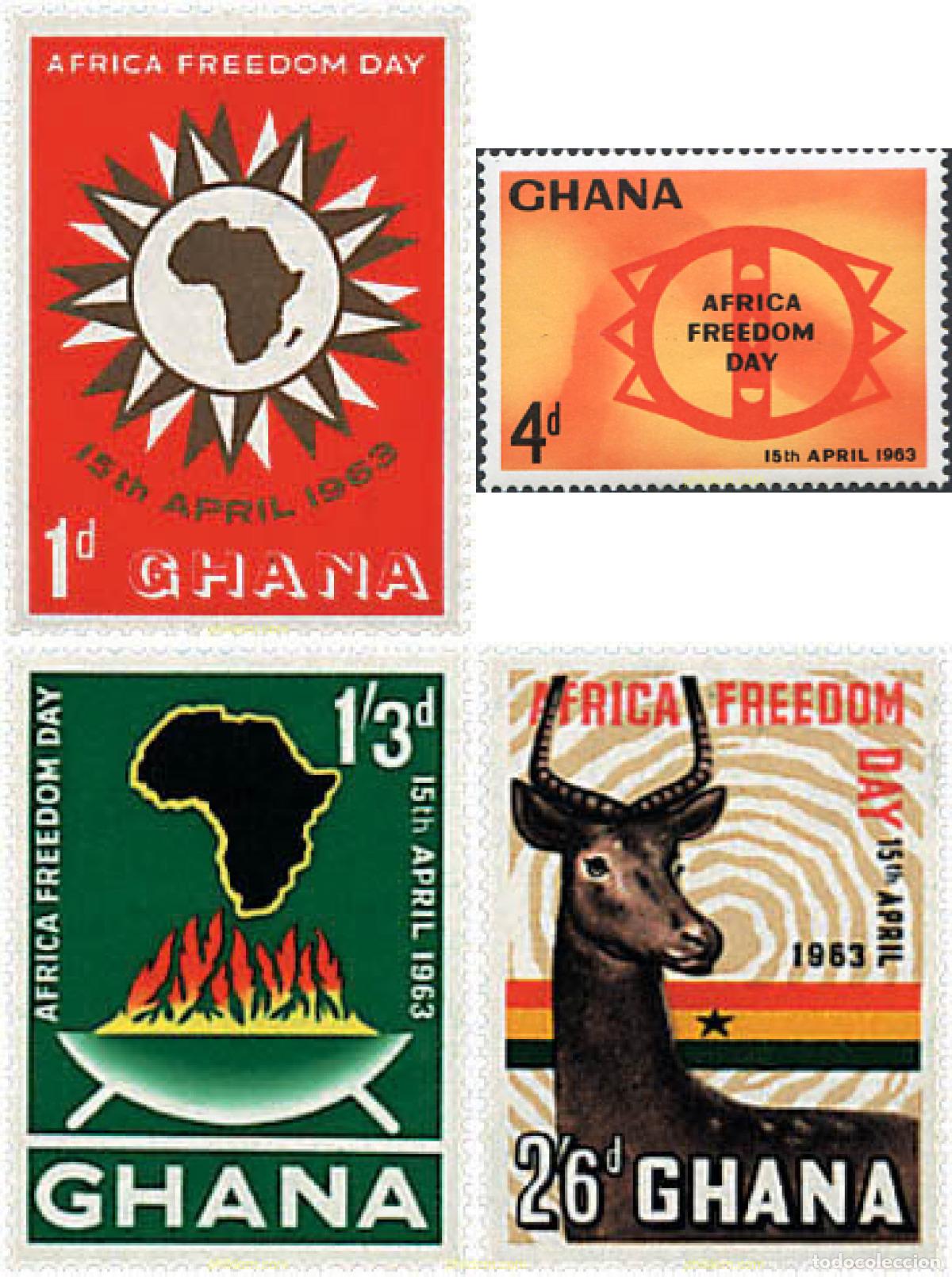 Sellos: 41801 MNH GHANA 1963 DIA DE LA LIBERTAD