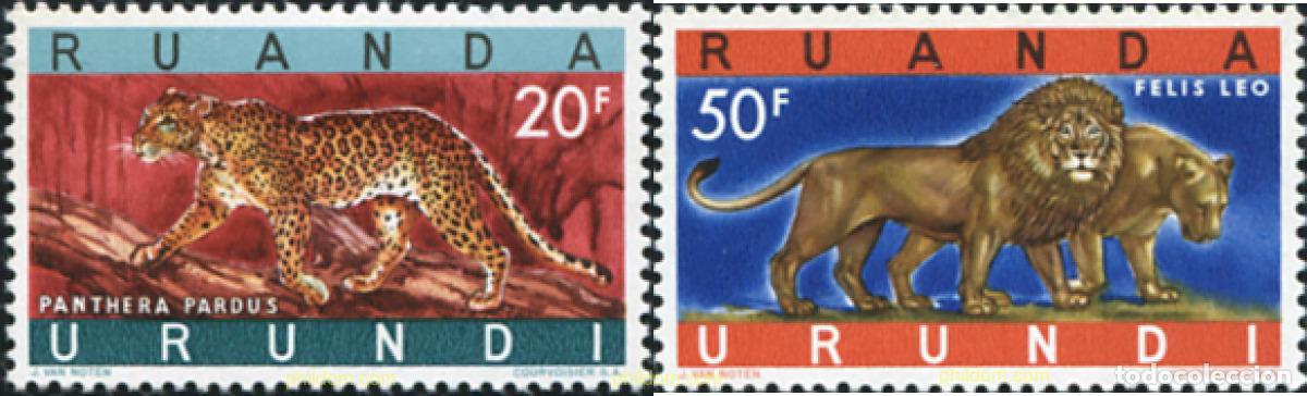 Sellos: 645218 MNH RUANDA URUNDI 1959 FAUNA