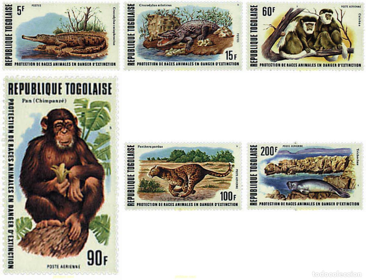 Sellos: 30531 MNH TOGO 1977 PROTECCION DE LA FAUNA