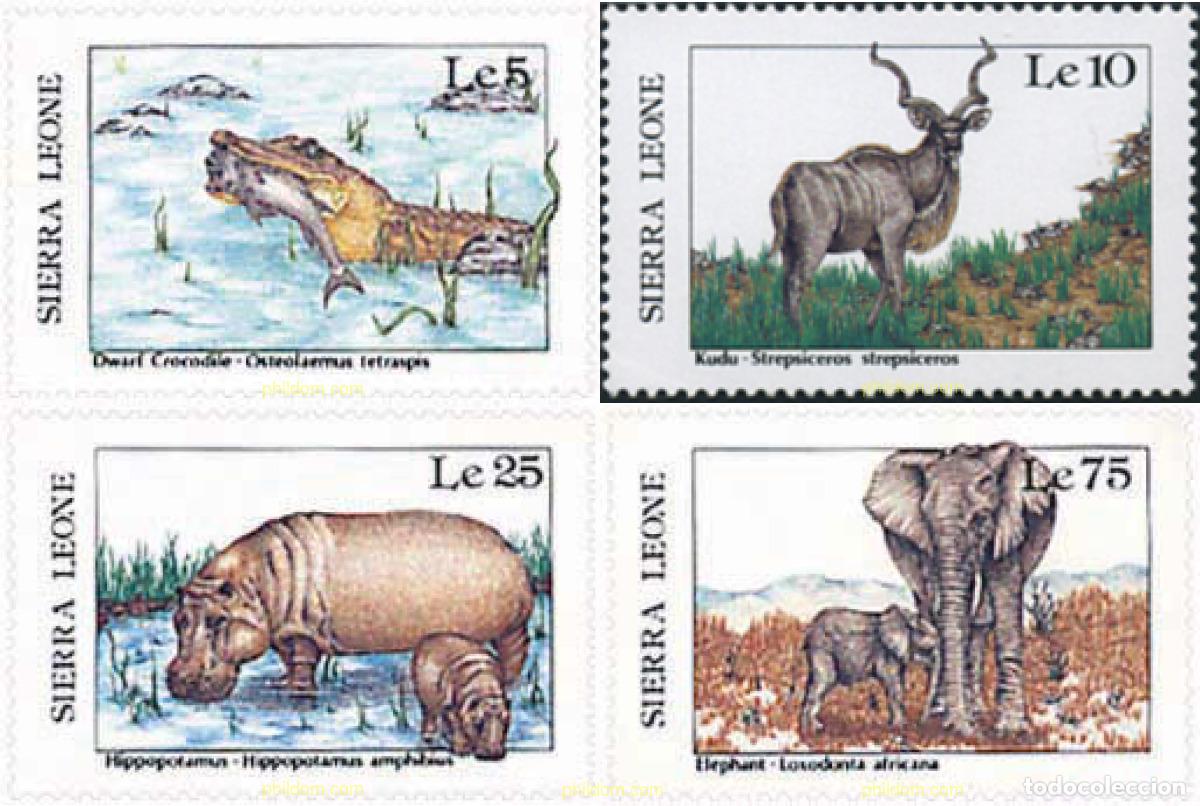Sellos: 361960 MNH SIERRA LEONA 1987 FAUNA Y FLORA