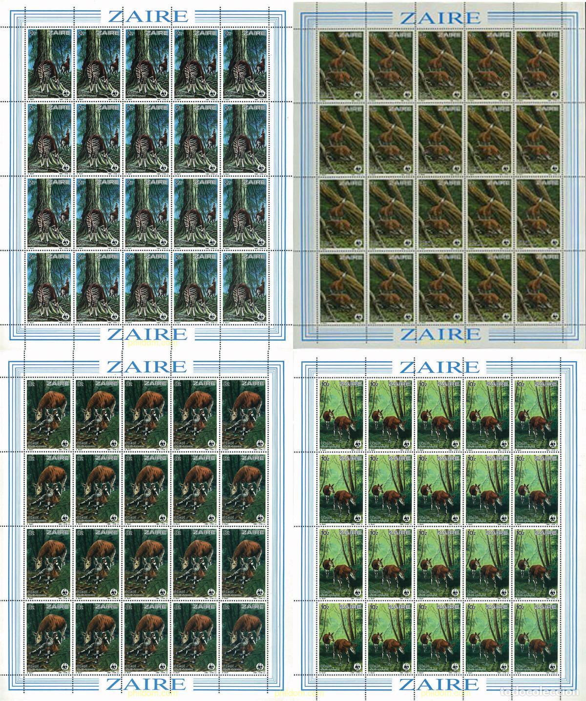 Sellos: 12785 MNH ZAIRE 1984 OKAPI