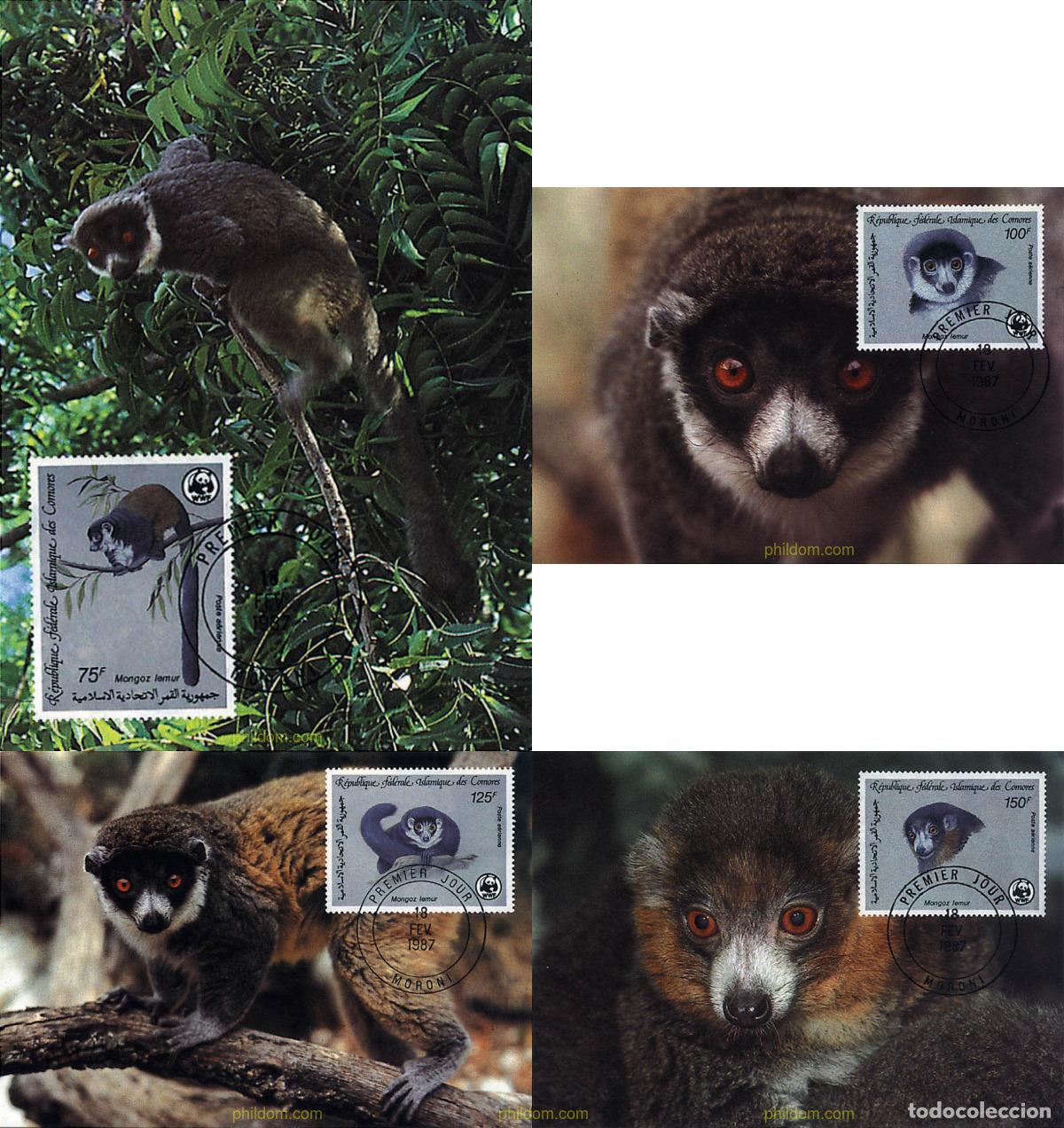 Sellos: 7323 MNH COMORES 1987 LEMUR MANGOSTA