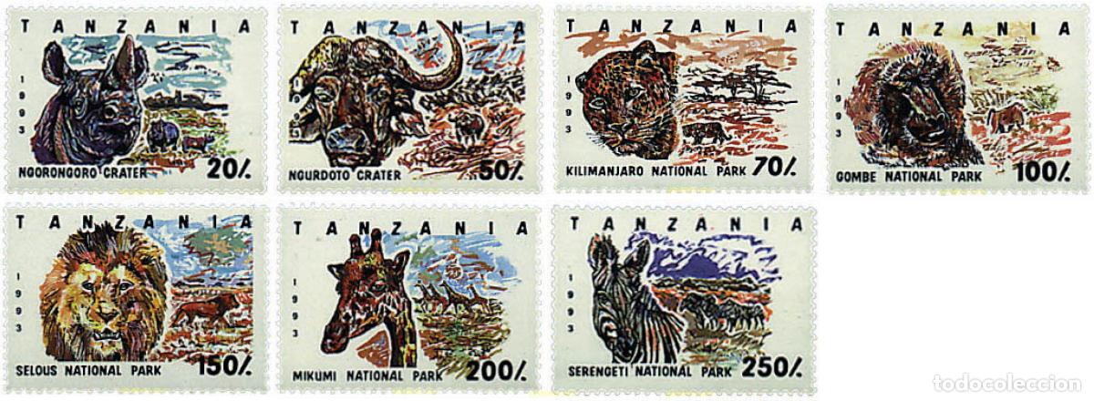 Sellos: 69706 MNH TANZANIA 1993 RESERVAS DE LOS PARQUE NACIONALES.