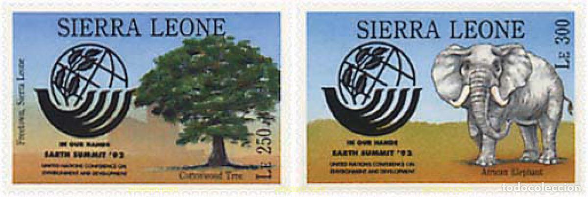 Sellos: 48137 MNH SIERRA LEONA 1993 CONFERENCIA SOBRE EL MEDIO AMBIENTE EN RIO