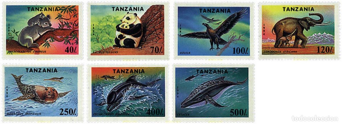 Sellos: 33080 MNH TANZANIA 1994 FAUNA PROTEGIDA