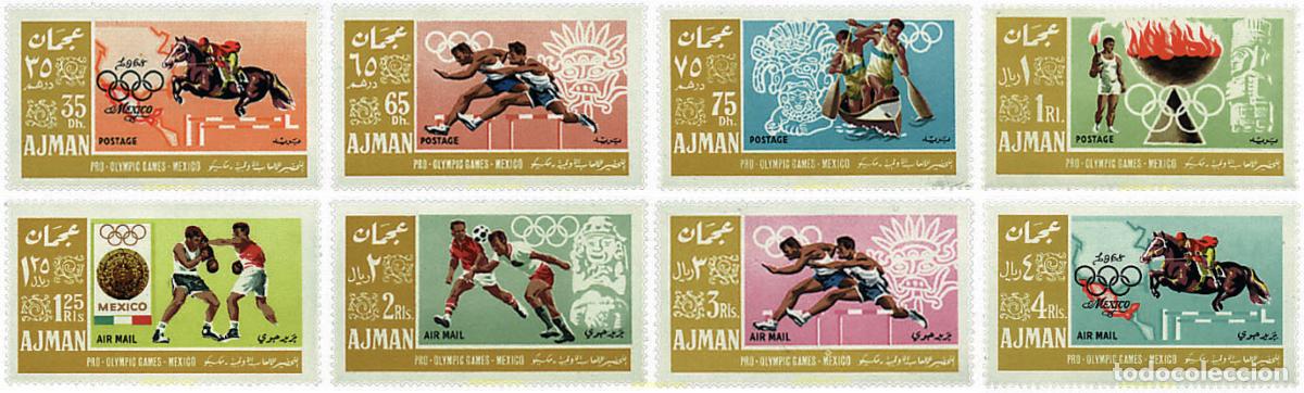 Sellos: 69890 MNH AJMAN 1967 19 JUEGOS OLIMPICOS VERANO MEXICO 1968