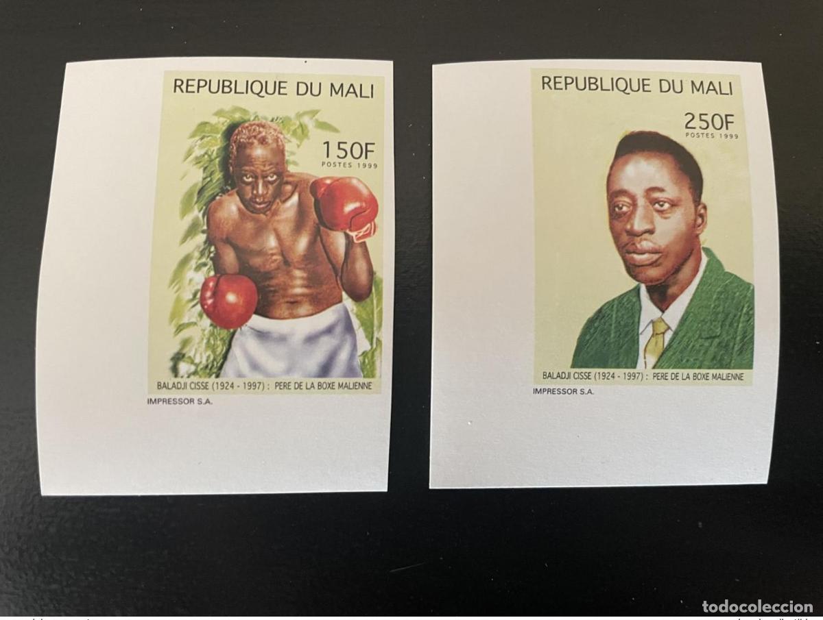 Sellos: Mali 1999 Mi. 2185 - 2186 ND IMPERF Baladji Ciss&eacute; 1924 1997 Boxe 2 val. 5 MNH**