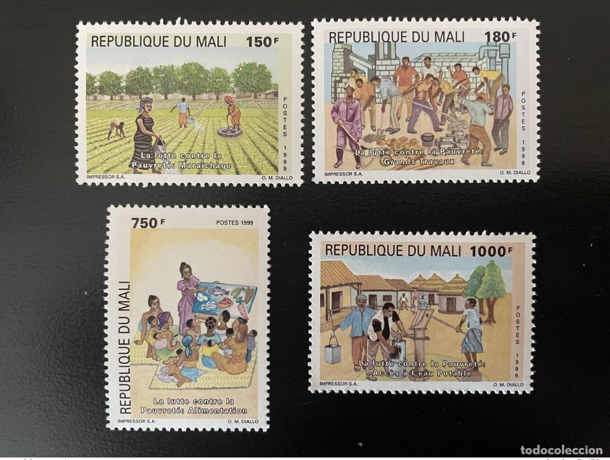 Sellos: Mal&iacute; 1999 Mi. 2219 - 2222 Lucha contra la pobreza Armut poverty 4 val. 5 MNH