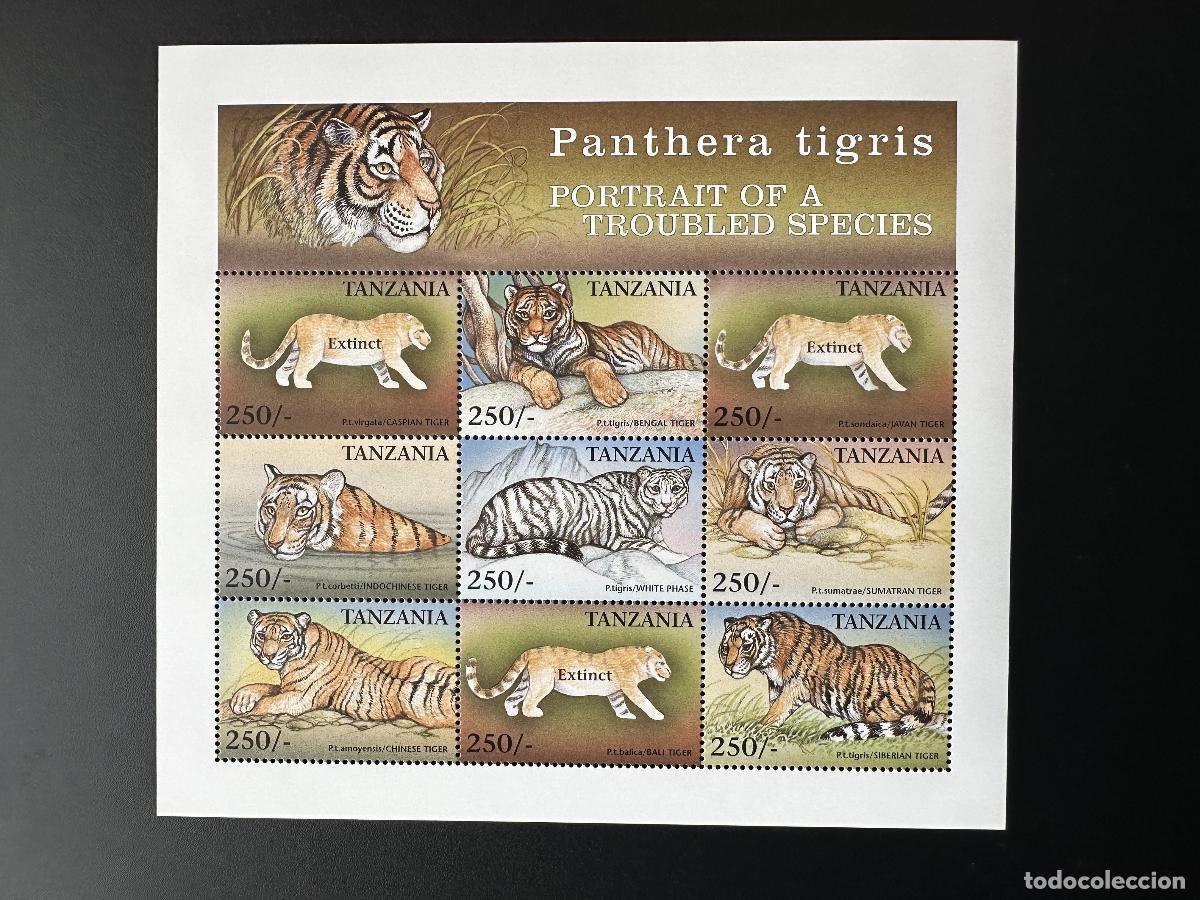 Sellos: Tanzania 1999 Mi. N&ordm; 3327 - 3335 Panthera tigris Tigres BENGALA SIBERIAN BALI