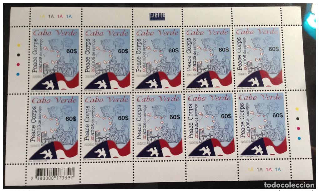 Sellos: Cabo Verde 2008 Mi. 938 Corpo Paz Colombe Peace Corps Folleto de 10 Klb MNH