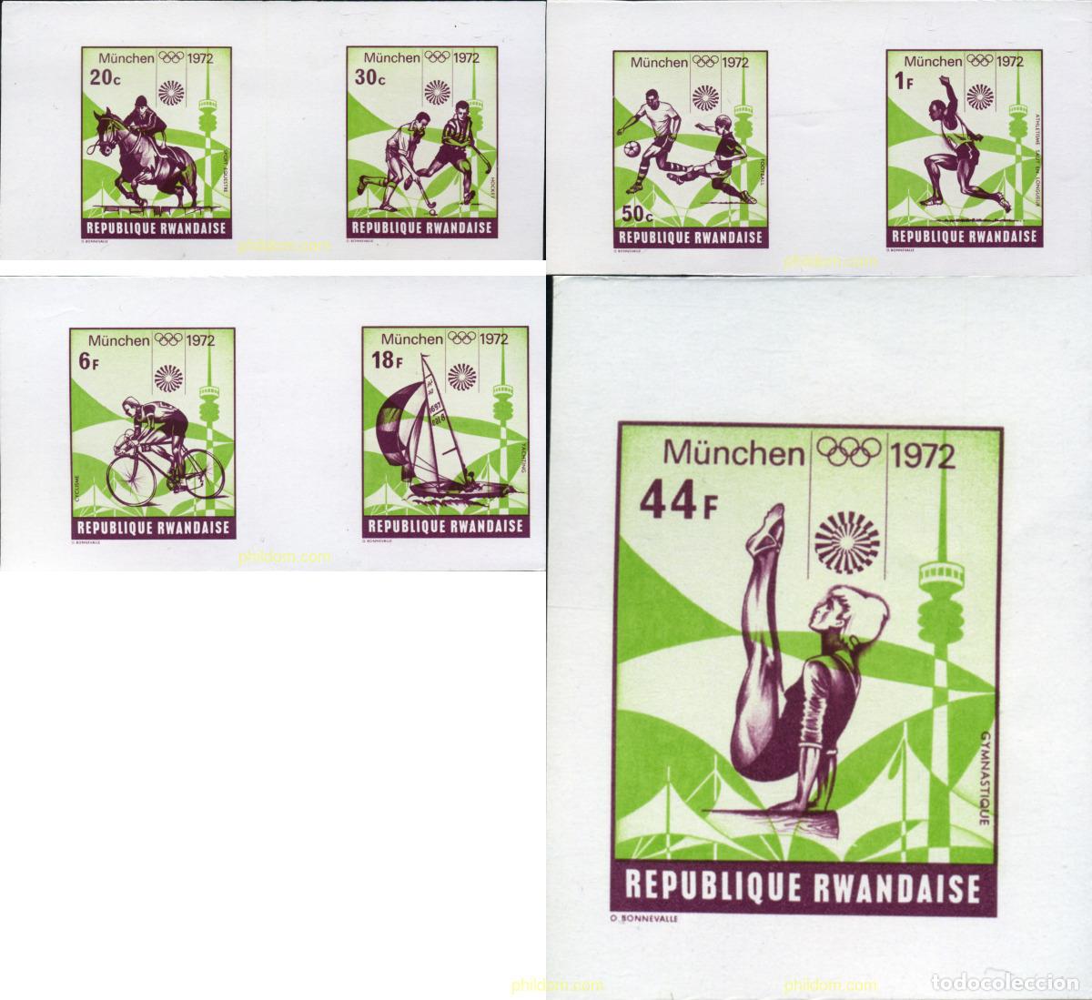 Sellos: 221846 MNH RUANDA 1972 20 JUEGOS OLIMPICOS VERANO MUNICH 1972