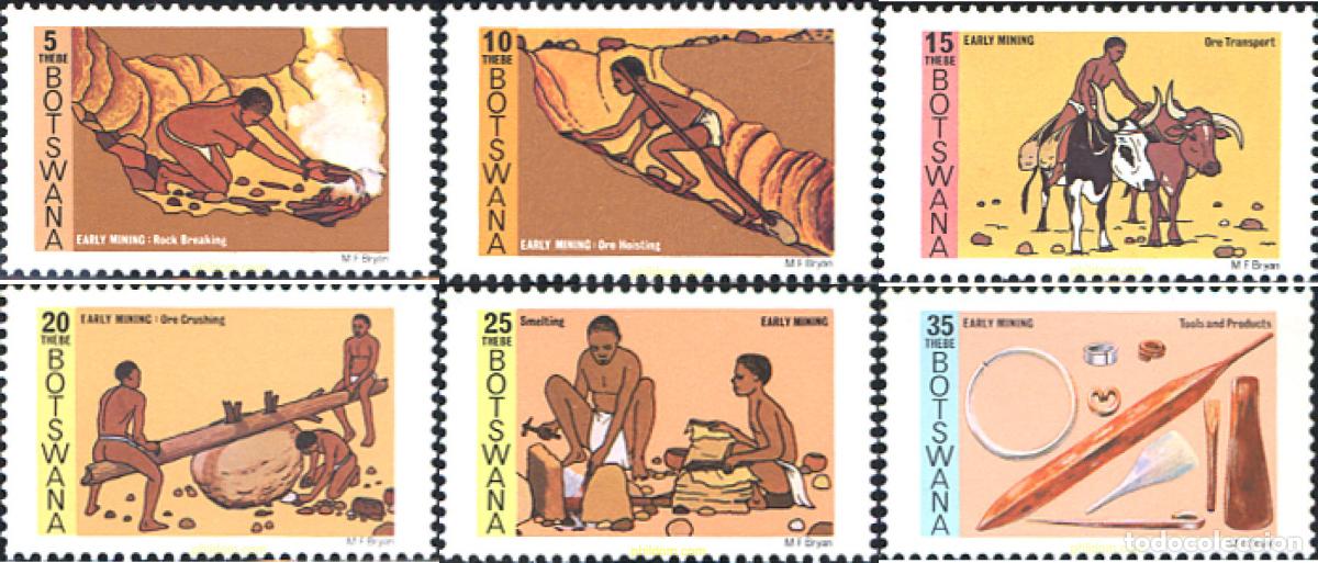 Sellos: 72750 MNH BOTSWANA 1980 EXPLOTACION MINERAL