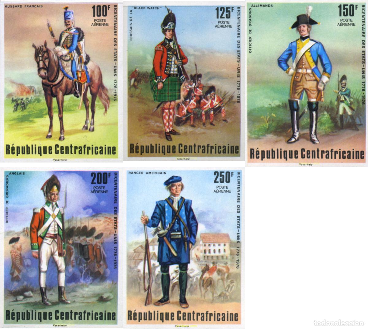 Sellos: 195190 MNH CENTROAFRICANA 1976 BICENTENARIO DE LA INDEPENDENCIA DE LOS ESTADOS UNIDOS