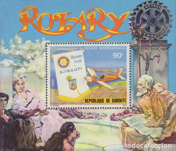 Sellos: 600313 MNH DJIBOUTI 1980 75 ANIVERSARIO DEL ROTARY Y LIONS INTERNATIONAL