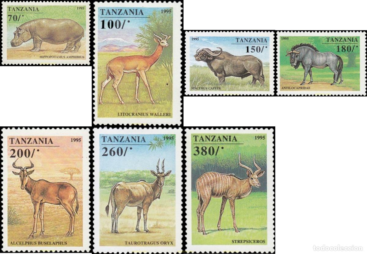Sellos: 90419 MNH TANZANIA 1995 MAMIFEROS UNGULADOS