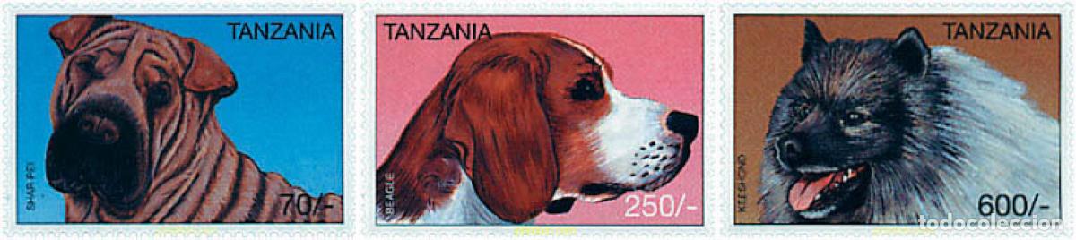 Sellos: 71210 MNH TANZANIA 1996 PERROS DE TRABAJO