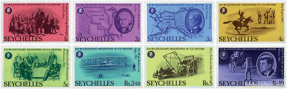 Sellos: 243008 MNH SEYCHELLES 1976 BICENTENARIO DE LOS ESTADOS UNIDOS