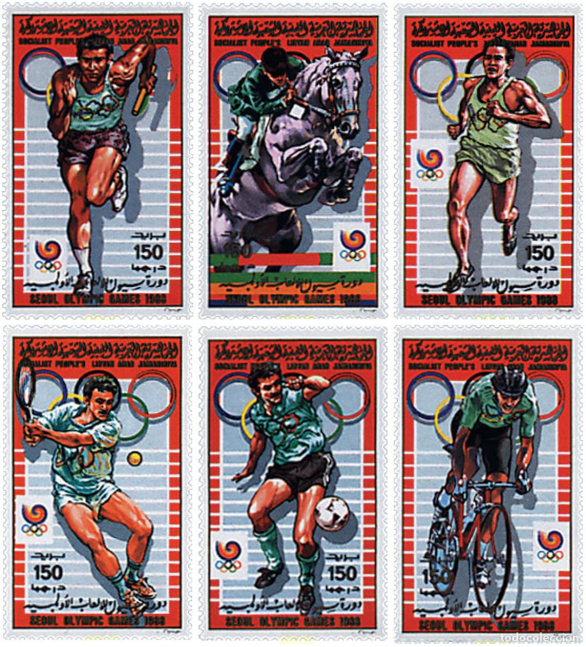 Sellos: 48047 MNH LIBIA 1988 24 JUEGOS OLIMPICOS VERANO SEUL 1988