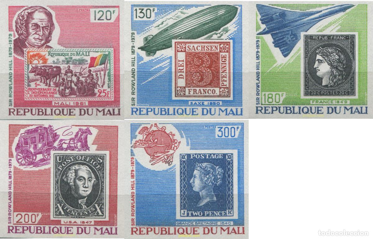Sellos: 165409 MNH MALI 1979 100 ANIVERSARIO DE LA MUERTE DE SIR ROWLAND HILL