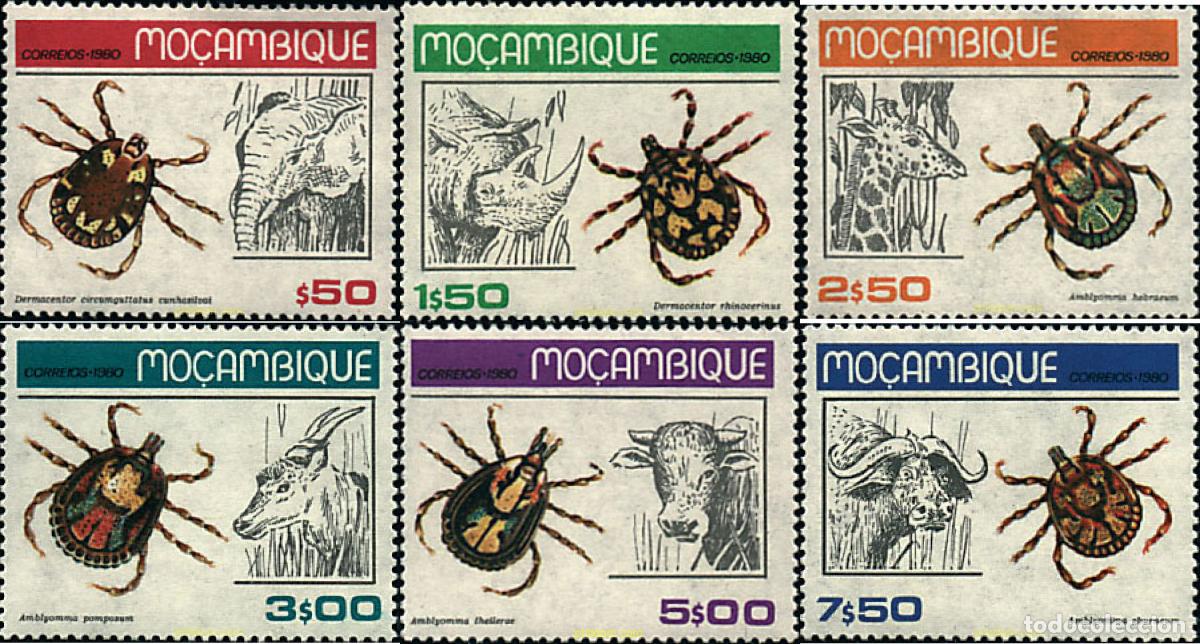 Sellos: 75521 MNH MOZAMBIQUE 1980 INSECTOS DE MOZAMBIQUE