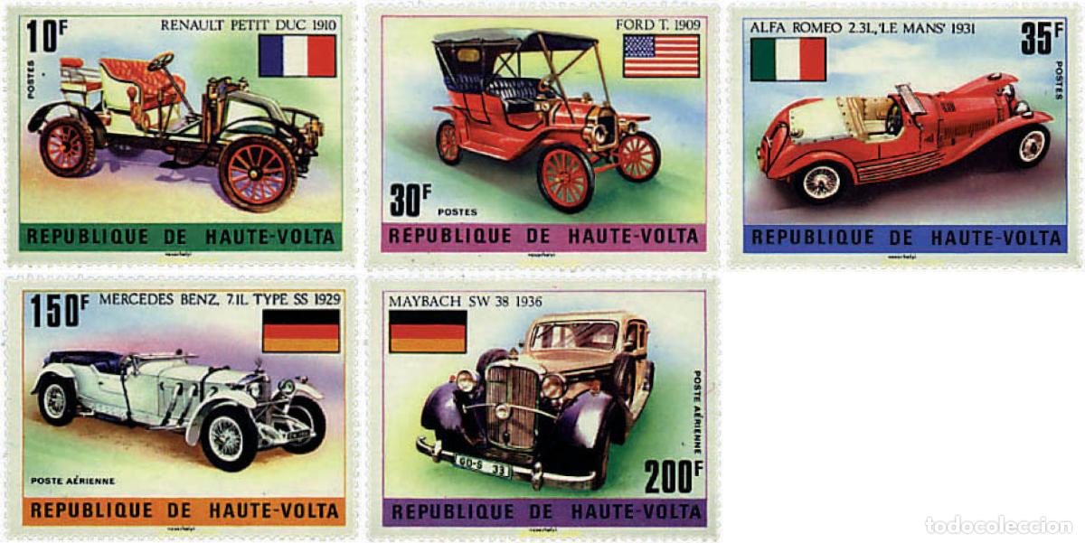Sellos: 45383 MNH ALTO VOLTA 1975 AUTOMOVILES ANTIGUOS