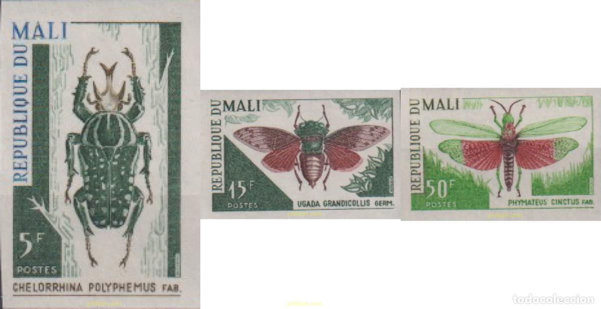 Sellos: 626572 MNH MALI 1967 INSECTOS