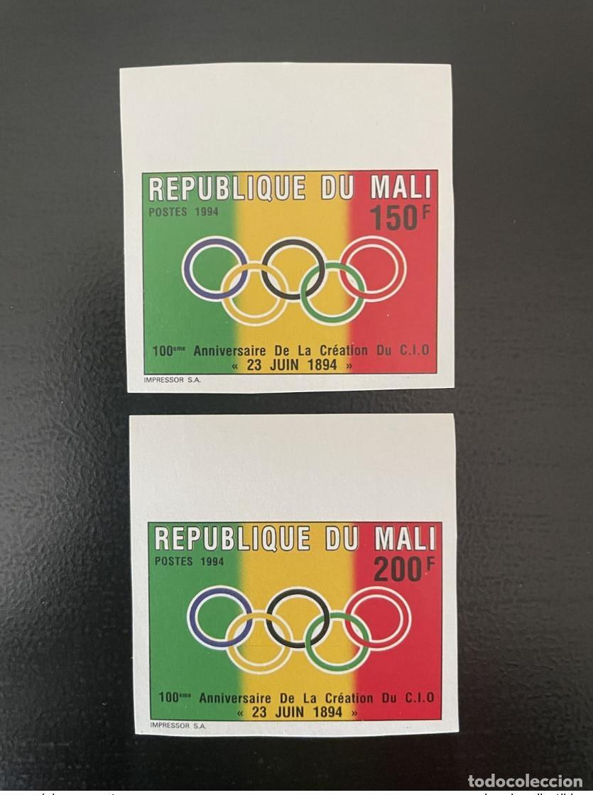 Sellos: Mali 1994 Mi. 1321 - 1322A ND IMPERF 100 a&ntilde;os Comit&eacute; Ol&iacute;mpico del COI 2 val. 5 MNH**