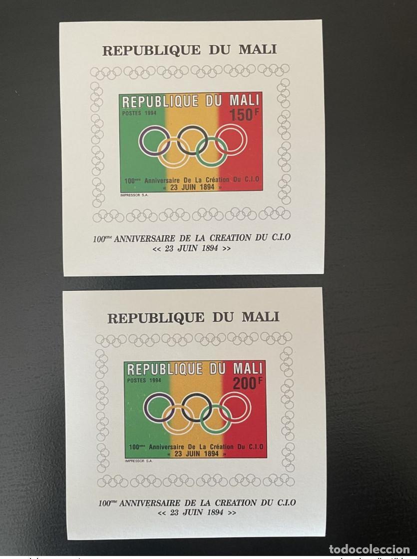 Sellos: Mali 1994 Mi. 1321 - 1322A bloquea S/S Souvenir al centenario del CIO MNH**
