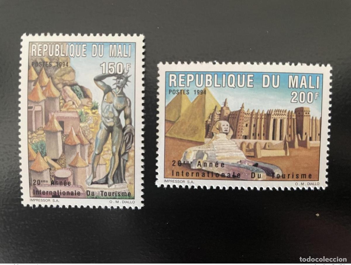 Sellos: Mali 1994 Mi. 1325 - 1326A A&ntilde;o Internacional del Turismo Pir&aacute;mides Esfinge MNH**