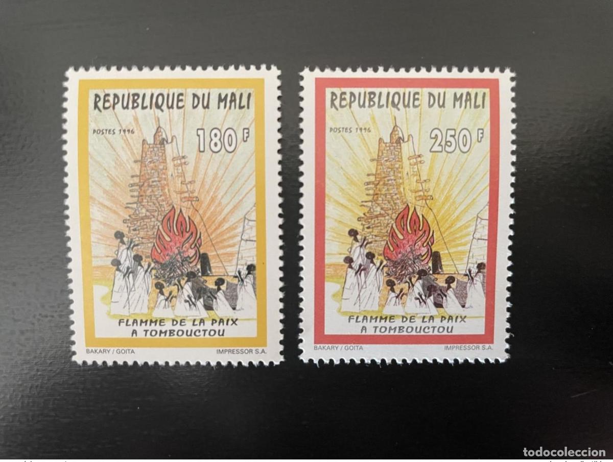 Sellos: Mal&iacute; 1996 Mi. A1505 - B1506 Antorcha de la Paz Tombuct&uacute; Peace Frieden MNH