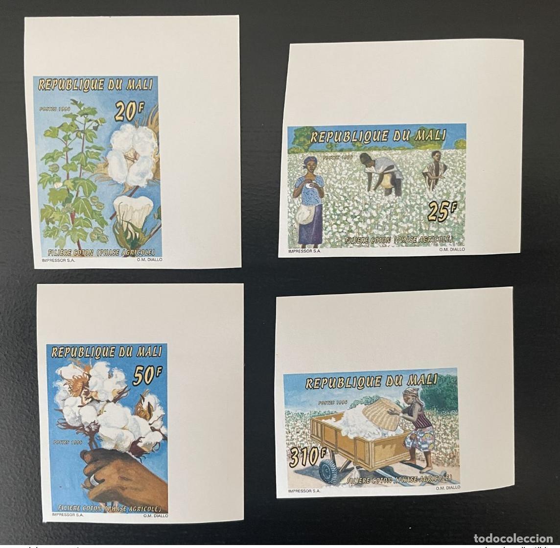 Sellos: Mali 1996 Mi. 1601 - 1604 ND Imperf Cotton Industry Baumwollanbau MNH**