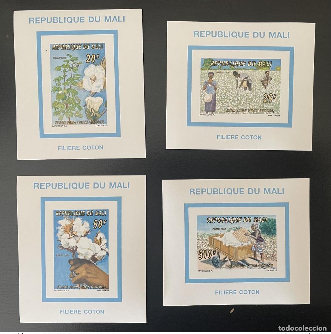 Sellos: Mal&iacute; 1996 Mi. Bl. Troquel de algod&oacute;n A-D90 IMPERF ND Block S/S Baumwollanbau MNH**