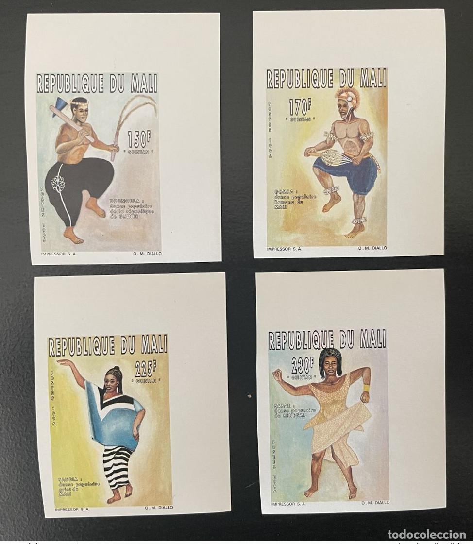 Sellos: Mal&iacute; 1996 Mi. Bl. 1651A - 1654A ND IMPERF Danzas tradicionales Tanz MNH**