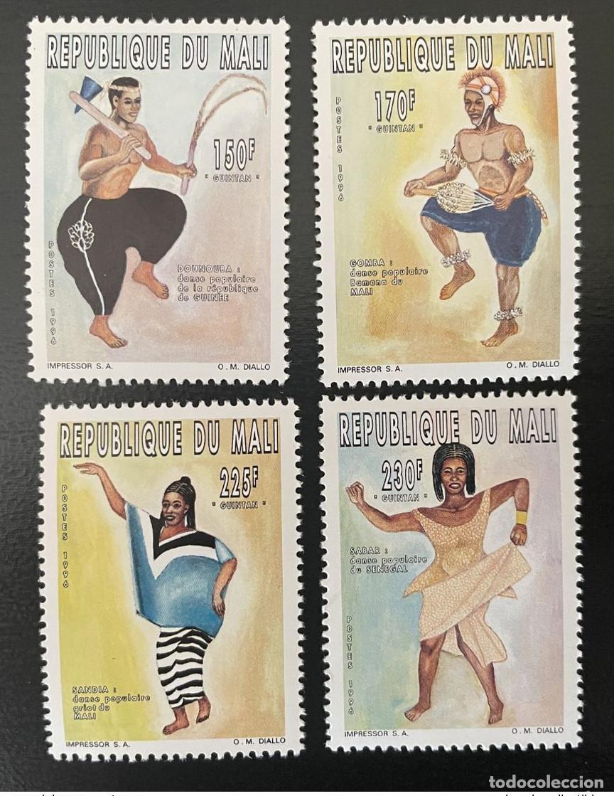 Sellos: Mal&iacute; 1996 Mi. Bl. 1651A - 1654A Danzas tradicionales: Tanz Dancing Danse MNH