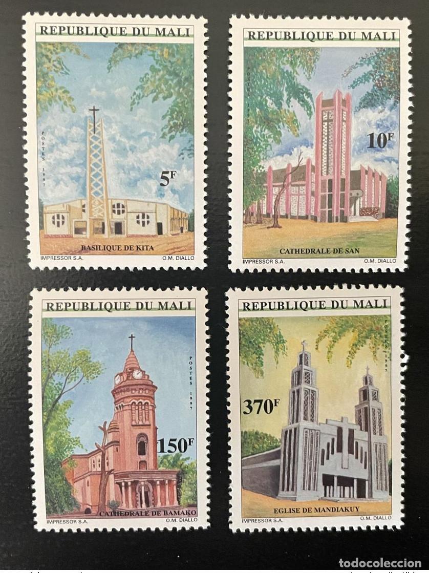 Sellos: Mali 1997 mayo de 1871 - 1874 Catedral Bas&iacute;lica Kita San Bamako Mandiakuy MNH**