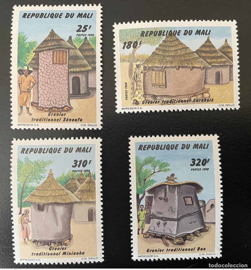 Sellos: Mali 1998 Mi. 2059 - 2062 Graniers Attic Traditional Habitat 4 val. 5 MES**