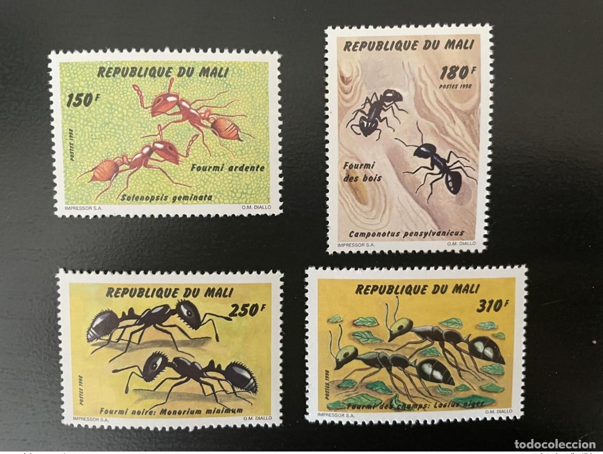 Sellos: Mali 1998 mayo de 2089 - 2092 Insectos Ameise Fourmi Ant 4 val. 5 MM