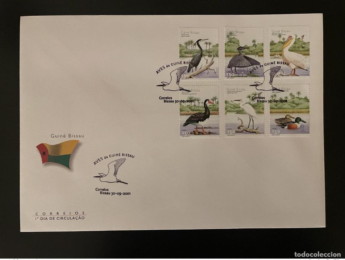 Sellos: Guinea-Bis&aacute;u 2001 Mi. 1995 - 2000 FDC Oiseaux P&aacute;jaros Aves fauna