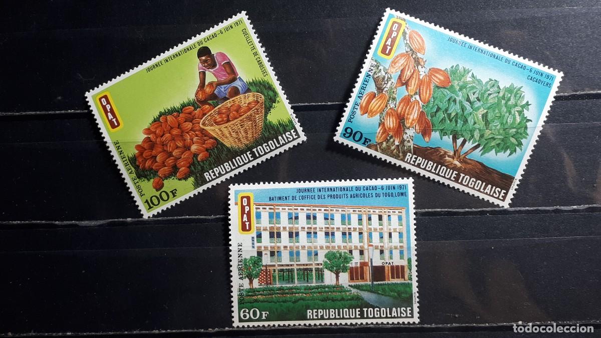 Sellos: TOGO. A&Ntilde;O 1971. **. YVERT A&eacute;reo 154/6
