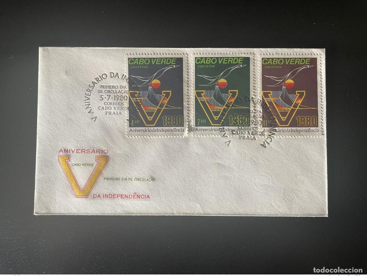 Timbres: Cabo Verde 1980 Mi. 414 - 416 FDC 5 Anos Independence Flag Fahne