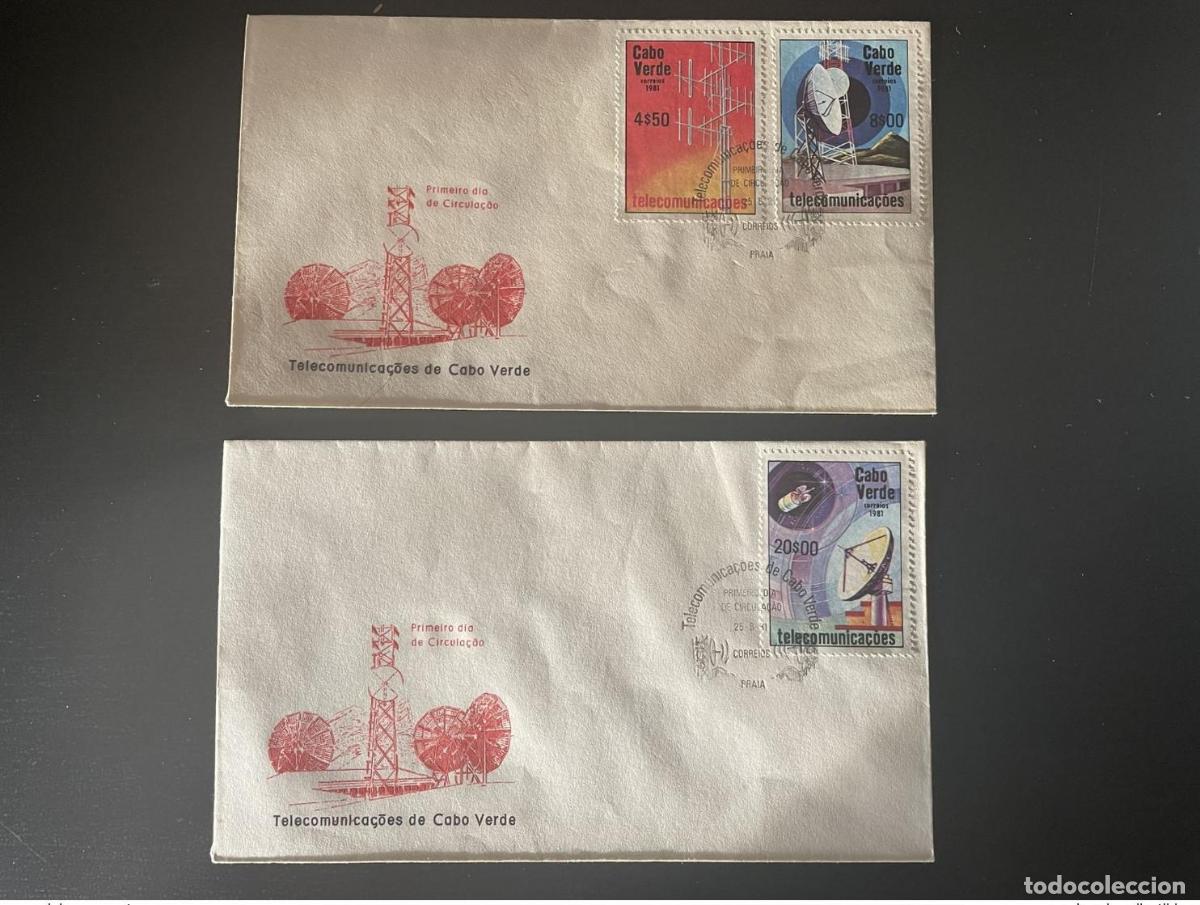 Timbres: Cabo Verde 1981 Mi. 441 - 443 FDC Telecommunication Telecomunica&ccedil;oes Space