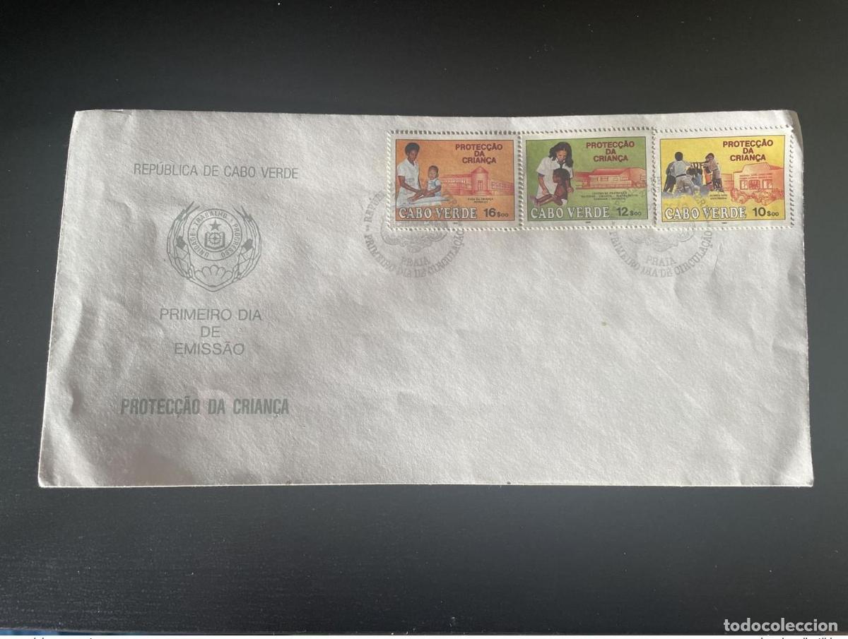 Sellos: Cabo Verde 1987 Mi. 511 - 515 FDC Protec&ccedil;ao da Crian&ccedil;a Protecci&oacute;n de la Infancia