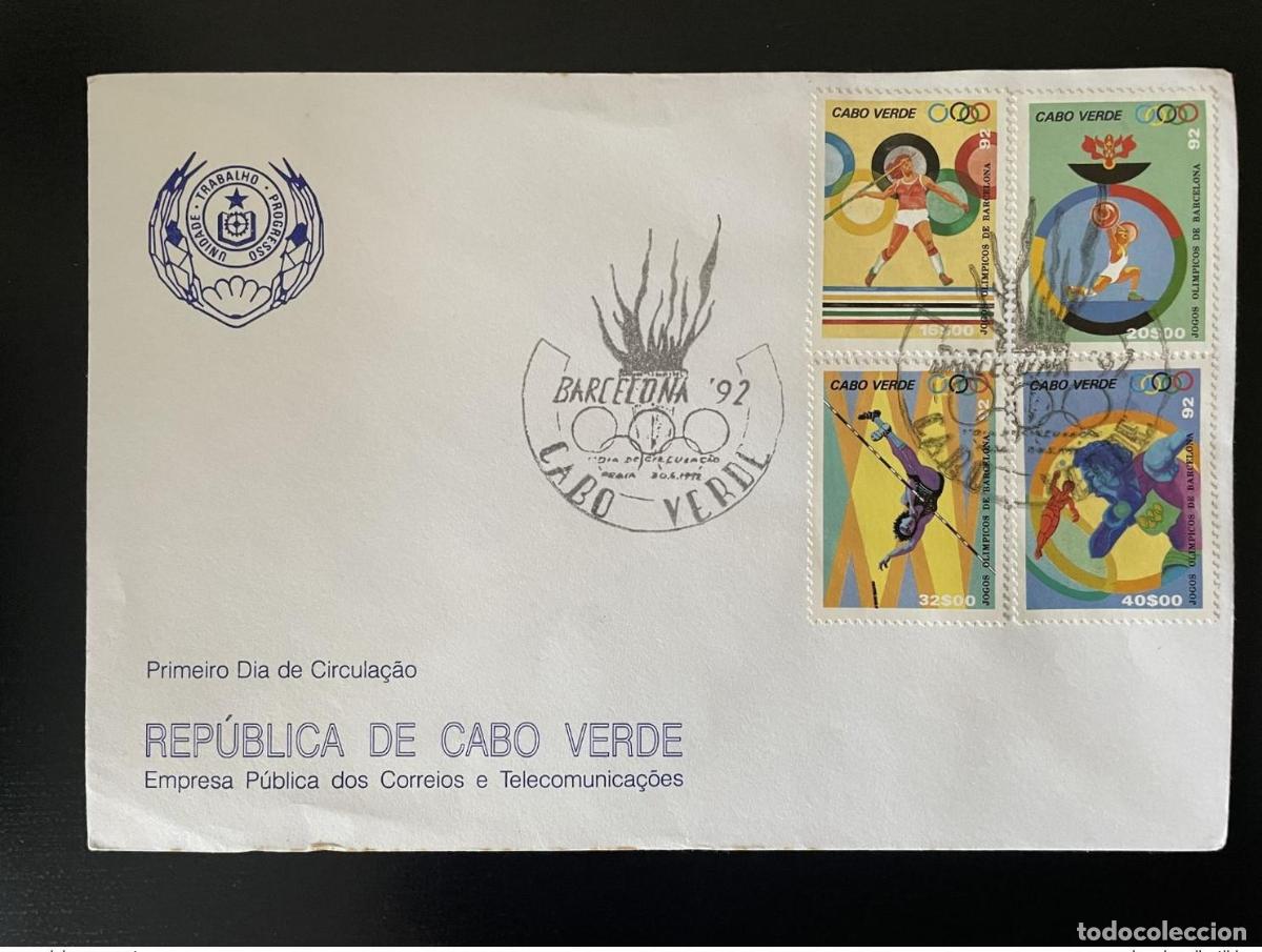 Sellos: Cabo Verde 1992 Mi. 636 - 639 FDC Juegos Ol&iacute;mpicos Barcelona Sport