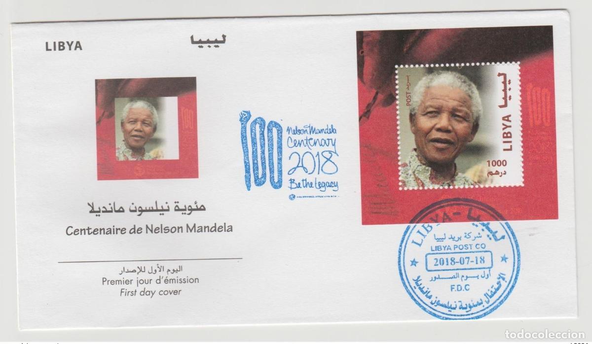 Sellos: Libia 2018 Mi.? Edici&oacute;n conjunta FDC S/S del correo panafricano Nelson Mandela 100 a&ntilde;os