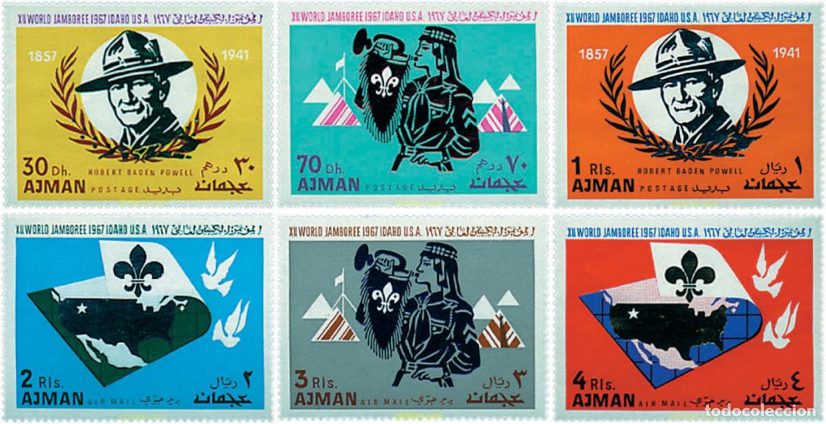 Sellos: 38699 MNH AJMAN 1967 12 JAMBOREE MUNDIAL EN IDAHO