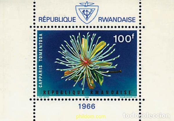 Sellos: 93868 MNH RUANDA 1966 FLORES AFRICANAS