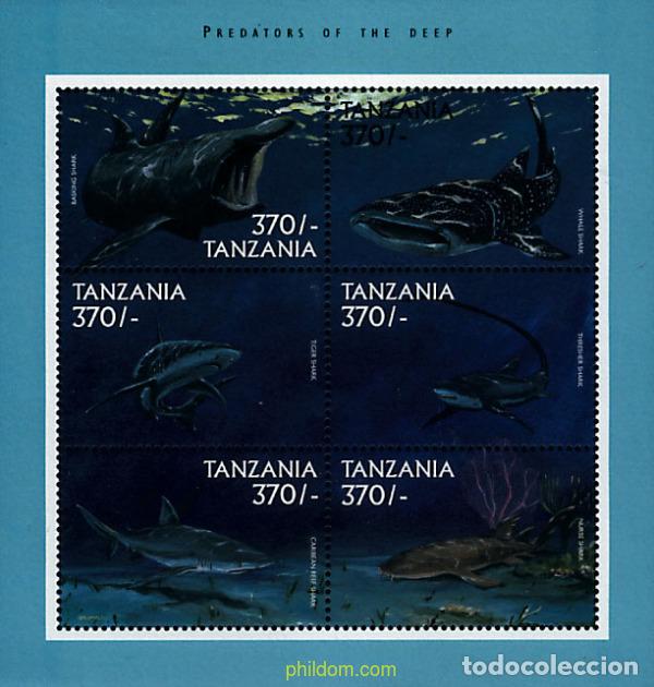 Sellos: 365381 MNH TANZANIA 1999 TIBURONES