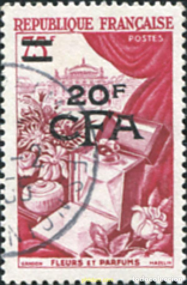 Sellos: 667343 USED REUNION 1954 MOTIVOS VARIOS