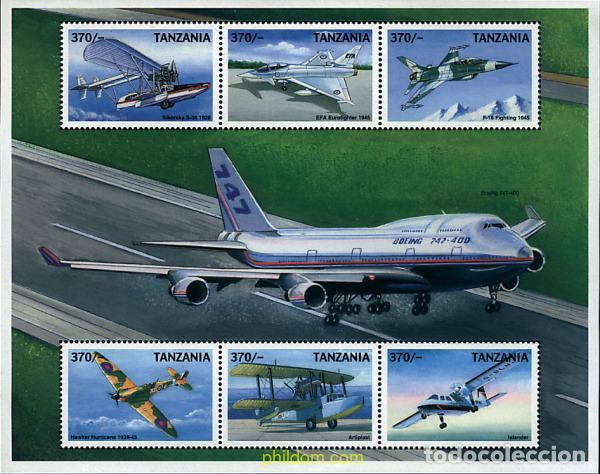 Sellos: 599624 MNH TANZANIA 1999 AVIONES